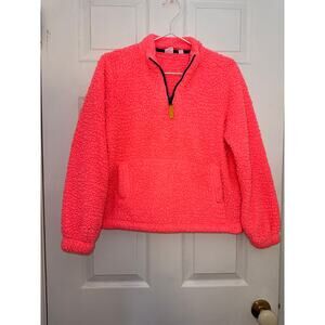 GAP Kids Sherpa Fleece Pullover XXL (14–16) Coral Pink Half Zip